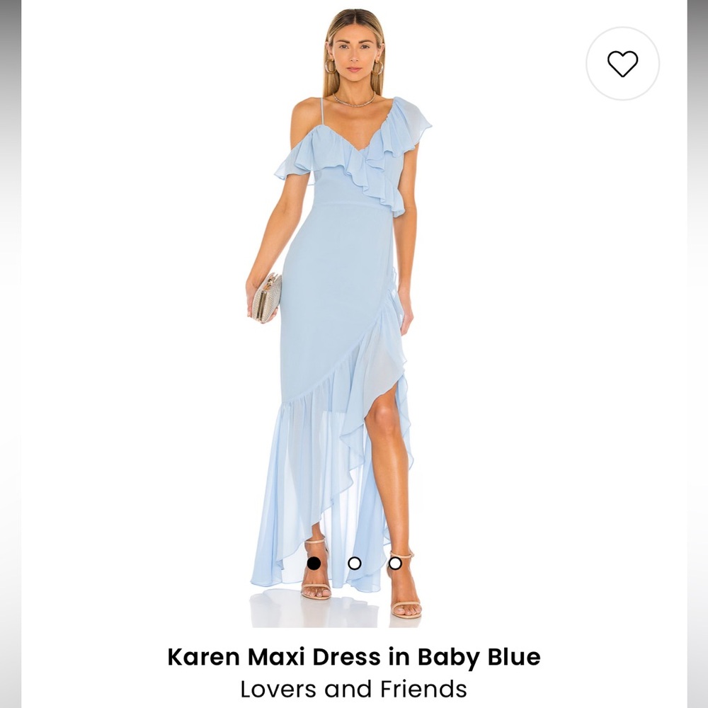 Lovers and Friends Karen Maxi Dress in Baby Blue, XS